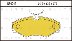 BB0247 BLITZ Колодки тормозные дисковые /комплект 4 шт/ (фото 1)