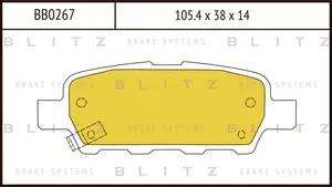 BB0267 BLITZ Колодки тормозные дисковые /комплект 4 шт/ (фото 1)
