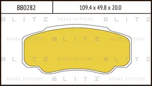 BB0282 BLITZ Колодки тормозные дисковые /комплект 4 шт/ (фото 1)
