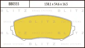 BB0355 BLITZ Колодки тормозные дисковые /комплект 4 шт/ (фото 1)