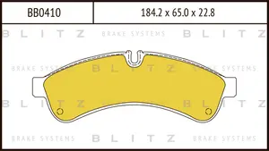 BB0410 BLITZ Колодки тормозные дисковые /комплект 4 шт/ (фото 1)