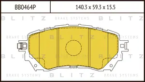 BB0464P BLITZ Колодки тормозные дисковые /комплект 4 шт/ (фото 1)