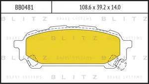 BB0481 BLITZ Колодки тормозные дисковые /комплект 4 шт/ (фото 1)