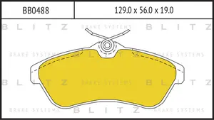 BB0488 BLITZ Колодки тормозные дисковые /комплект 4 шт/ (фото 1)