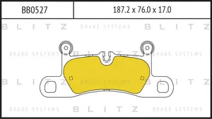 BB0527 BLITZ Колодки тормозные дисковые /комплект 4 шт/ (фото 1)