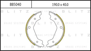 BB5040 BLITZ Колодки тормозные барабанные /комплект 4 шт/ (фото 1)