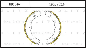 BB5046 BLITZ Колодки тормозные барабанные /комплект 4 шт/ (фото 1)