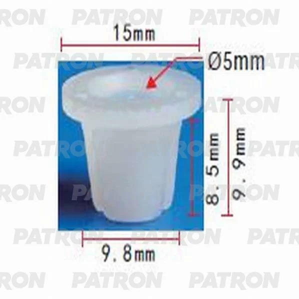 P37-0641 PATRON Фиксатор пластиковый Hyundai, Kia применяемость: внутренняя отделка, освещение (фото 1)