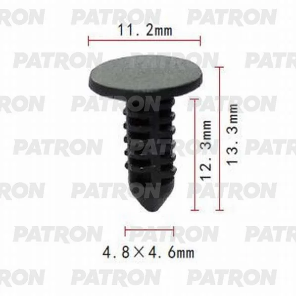 P37-0714 PATRON Клипса пластмассовая Ford применяемость: внутренняя отделка, бампер (фото 1)