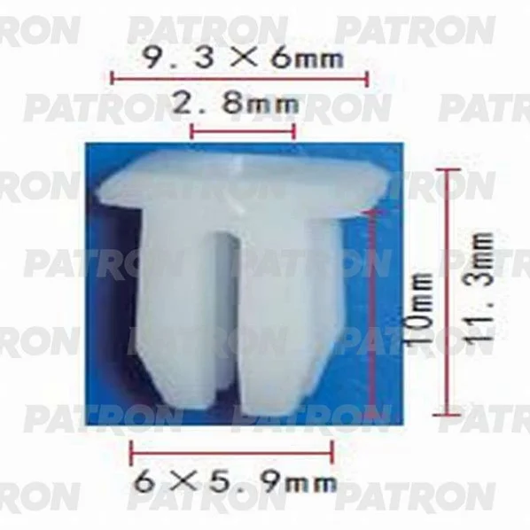 P37-0717 PATRON Фиксатор пластиковый GM применяемость: 6 - размер шурупа (фото 1)