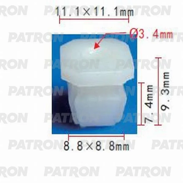P37-0720 PATRON Фиксатор пластиковый GM применяемость: приборная панель (фото 1)
