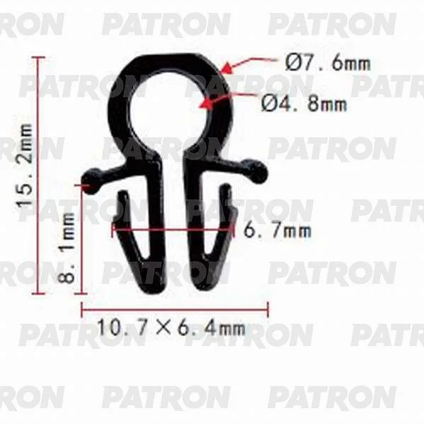P37-0751 PATRON Держатель пластмассовый Infiniti,Nissan применяемость: трубки, электро проводка (фото 1)