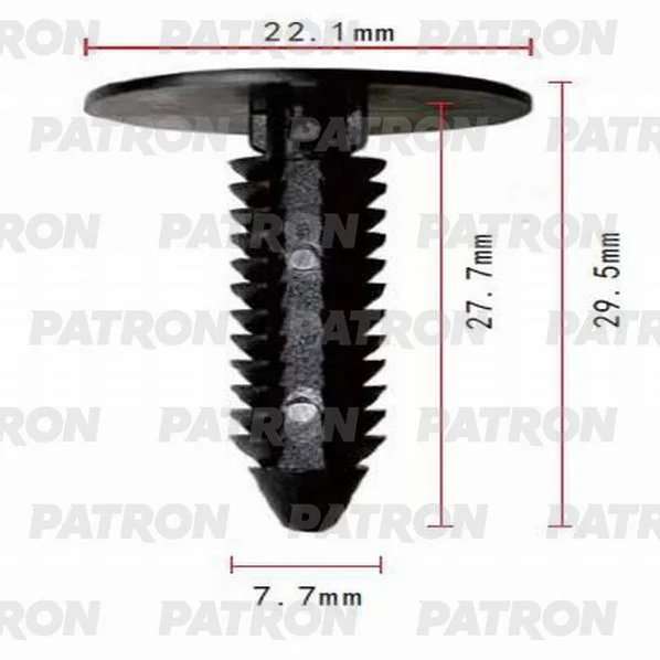 P37-0755 PATRON Клипса пластмассовая GM,CHRYSLER применяемость: крепление обшивки (фото 1)