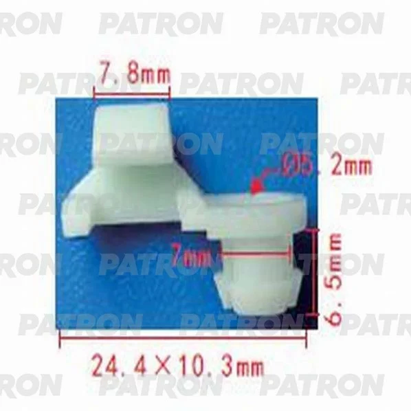 P37-0775 PATRON Держатель пластмассовый GM применяемость: замки дверей - тяги (фото 1)