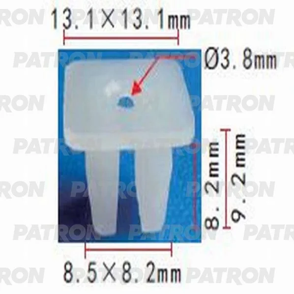 P37-1008 PATRON Фиксатор пластиковый TOYOTA применяемость: вставка под саморез (фото 1)