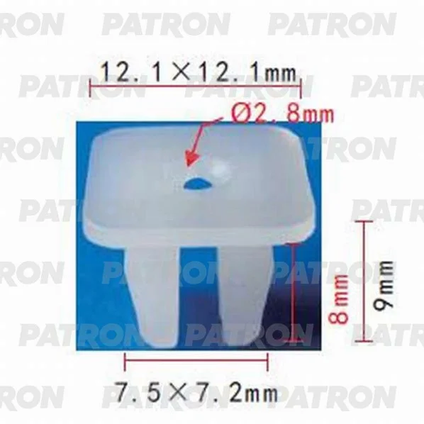 P37-1119 PATRON Фиксатор пластиковый Acura,Honda применяемость: вставка под саморез (фото 1)