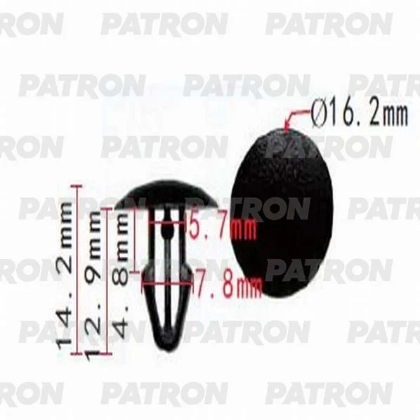 P37-1280 PATRON Клипса пластмассовая HONDA применяемость: обшивка бампера, радиатор (фото 1)