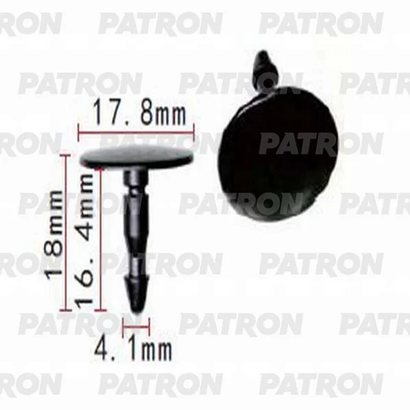 P37-1281 PATRON Клипса пластмассовая HONDA применяемость: подкрылок (фото 1)