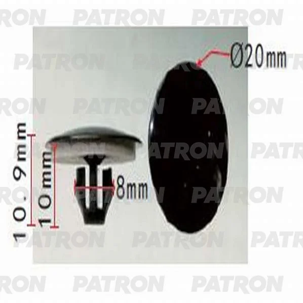 P37-1295 PATRON Клипса пластмассовая Lexus,Toyota применяемость: защита (фото 1)