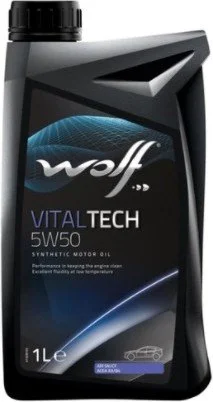 23117/1 WOLF Моторное масло 5W50 синтетическое VitalTech 1 л (фото 1)
