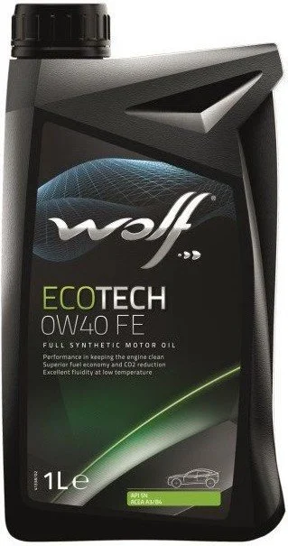 16106/1 WOLF Моторное масло 0W40 синтетическое EcoTech FE 1 л (фото 1)