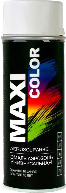 9003mMX Maxi Color Эмаль аэрозольная универсальная сигнально-белый матовый 9003 400 мл (фото 1)