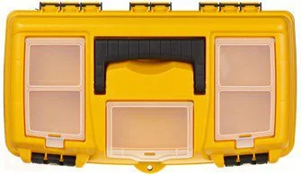 М2936 IDEA Ящик для инструмента пластмассовый ТИТАН 43х23,5х25 см (18") с секциями (фото 4)