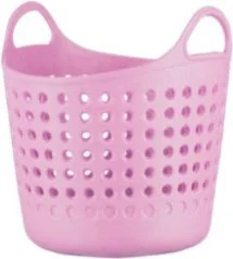 АС21363000 BEROSSI Корзина для хранения вещей пластиковая нежно-розовая (фото 1)