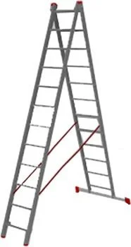 ST9947-12 PROSTARTUL Лестница двухсекционная алюминиевая 553 см 10,2 кг STARTUL Pro (фото 1)