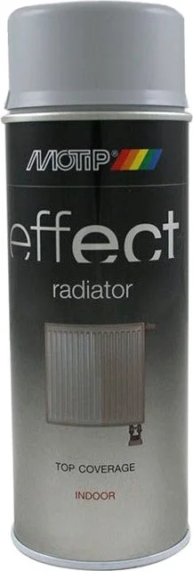 302703 MOTIP Краска аэрозольная для радиатора Deco Effect Radiator светло-серый глянцевая 400 мл (фото 1)