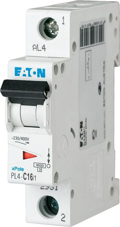 293125 EATON Автоматический выключатель PL4 1P C20 (фото 1)
