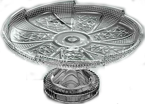 861012W SAKURA Блюдо стеклянное круглое на ножке Vatican (фото 1)