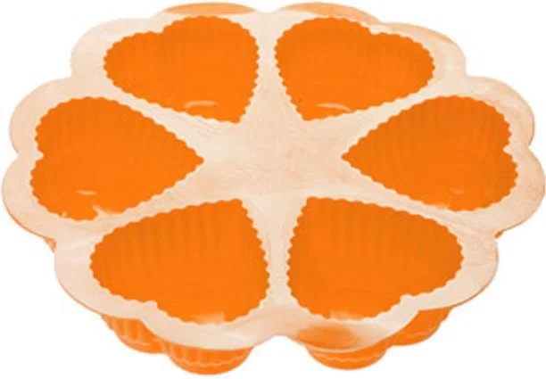 20-018814 PERFECTO LINEA Форма для выпечки силиконовая круглая 25х4,5 см оранжевая (фото 1)