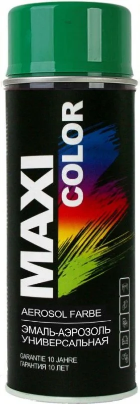 6029MX Maxi Color Эмаль аэрозольная универсальная зеленый 6029 400 мл (фото 1)