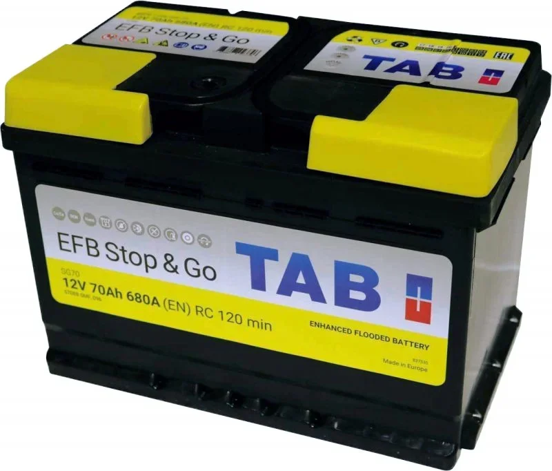 212070 TAB Аккумулятор автомобильный EFB Stop&Go 70 А·ч (фото 1)