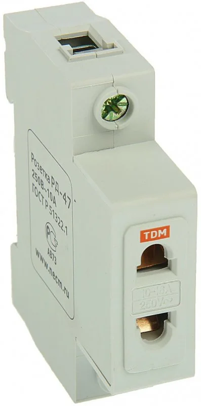 SQ0209-0002 TDM Розетка на DIN-рейку РД-47 1Р (фото 1)