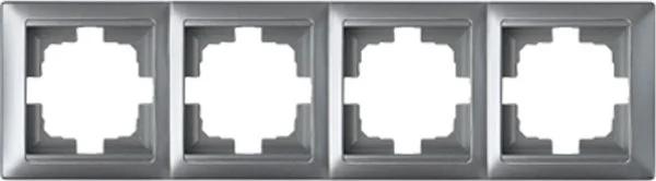 ЮЛИГ.735212.217сер BYLECTRICA Рамка четырехместная Стиль серебро (фото 1)