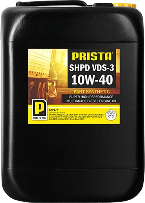 P060827 PRISTA Моторное масло 10W40 полусинтетическое SHPD VDS-3 20 л (фото 1)