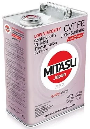 MJ-311-4 MITASU Масло трансмиссионное синтетическое CVT Fluid FE 4 л (фото 1)