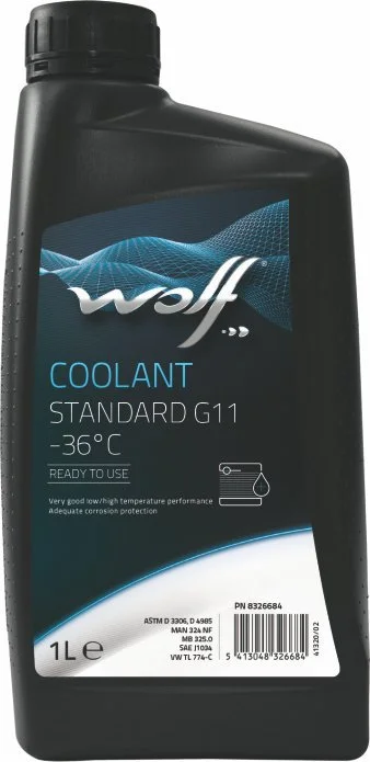 50100/1 WOLF Антифриз G11 синий Coolant Standard 1 л (фото 1)