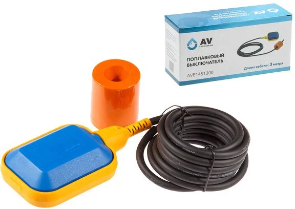 AVE1451300 AV engineering Поплавковый выключатель с кабелем 3 м (фото 1)
