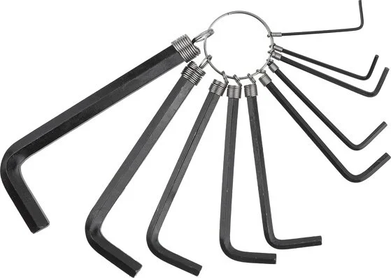 11005-10 ВОЛАТ Набор ключей шестигранных 1,5-10 мм 10 предметов коротких (фото 1)