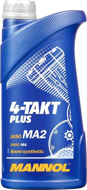 95753 MANNOL Масло четырехтактное 10W40 полусинтетическое 4-Takt Plus 1 л (фото 2)