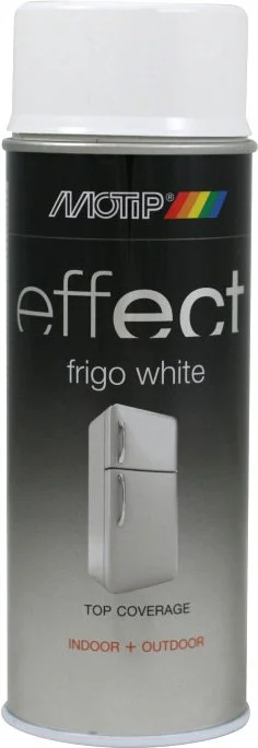 303202 MOTIP Краска аэрозольная Deco Effect Frigo White белый 400 мл (фото 1)
