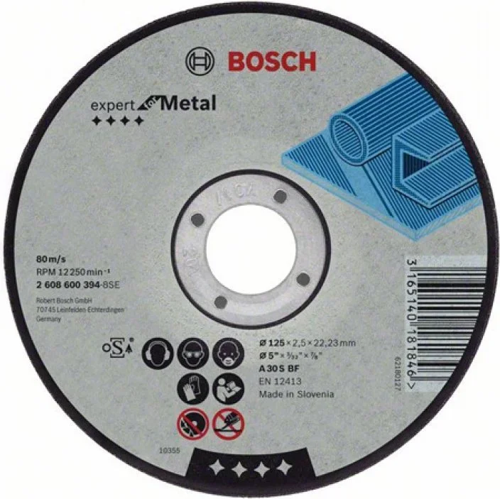 2608603398 BOSCH Круг отрезной 150х1.6x22.2 мм для металла прямой Expert (фото 1)