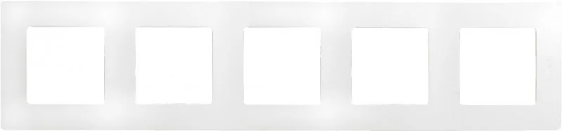 672505 LEGRAND Рамка пятиместная Etika белая (фото 1)