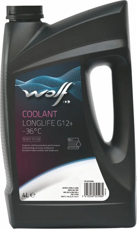50101/4 WOLF Антифриз G12+ красный Coolant Longlife 4 л (фото 1)