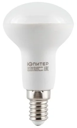 JP5086-02 ЮПИТЕР Лампа светодиодная E14 R50 7 Вт 4000К (фото 1)