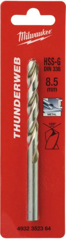 4932352364 MILWAUKEE Сверло по металлу 8,5x75x117 мм Thunderweb HSS-G (фото 1)