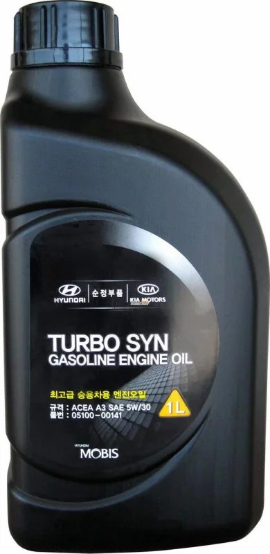 05100-00141 HYUNDAI/KIA/MOBIS Моторное масло 5W30 синтетическое MOBIS Turbo Syn 1 л (фото 2)